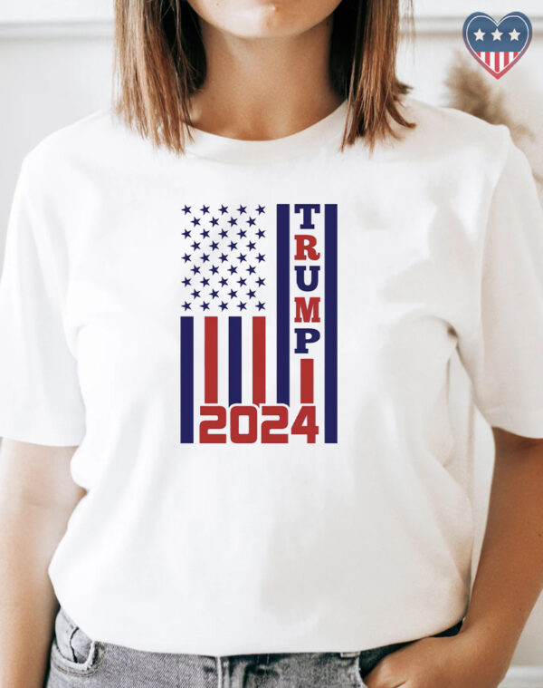 American Flag Inspired Trump 2024 T Shirts