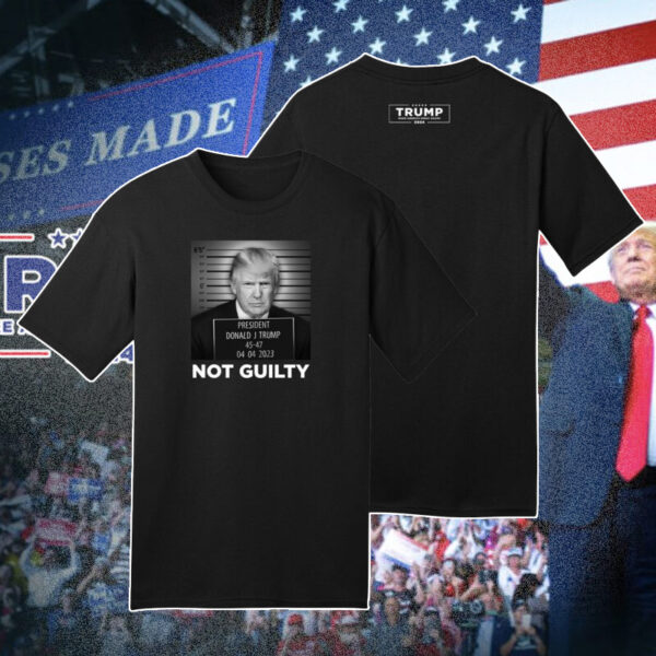 Official Trump Mugshot Black Cotton T-Shirt
