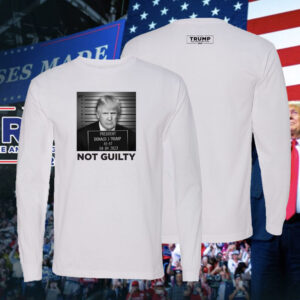 Official Trump Mugshot White Long Sleeve T-Shirt