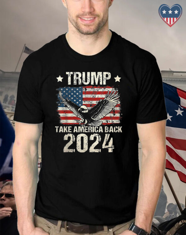 Trump 2024 Flag Take America Back T-Shirts