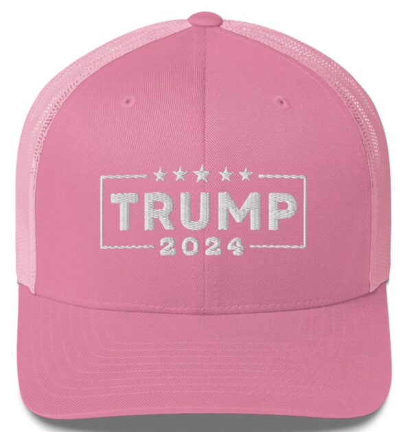 Trump 2024 Hat, Trump 2024 Trucker Cap pink