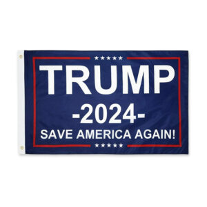 Blue Trump Save America Flag 2024