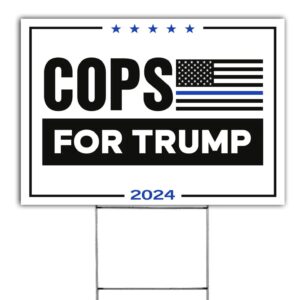 Cops For Trump 2024 Lawn Yard Sign
