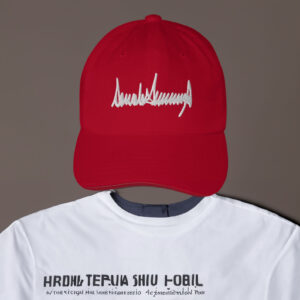 Donald Trump 2024 Embroidered Signature Dad Hat