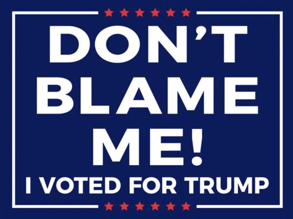 Don't Blame Me I Voted for Trump 2024 Yard Signs