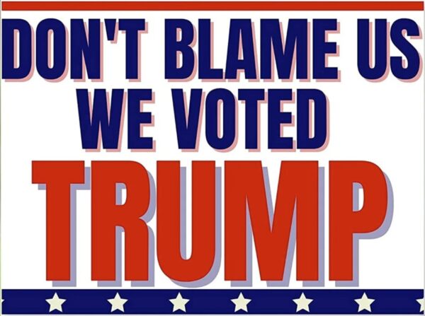 Dont Blame Us We Voted Trump 2024 Yard Signs