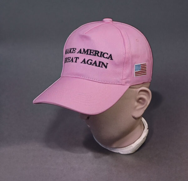 Make America Great Again Hat Pink and Black Donald Trump for President 2024