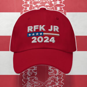 Rfk Jr Hat (Embroidered Dad Cap) RFK JR For President 2024 Merch red