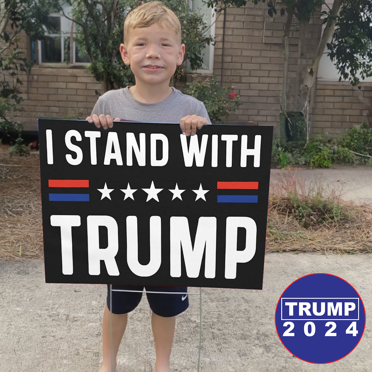 Trump 2024 I Stand With Trump Yard Sign - Trump 2024