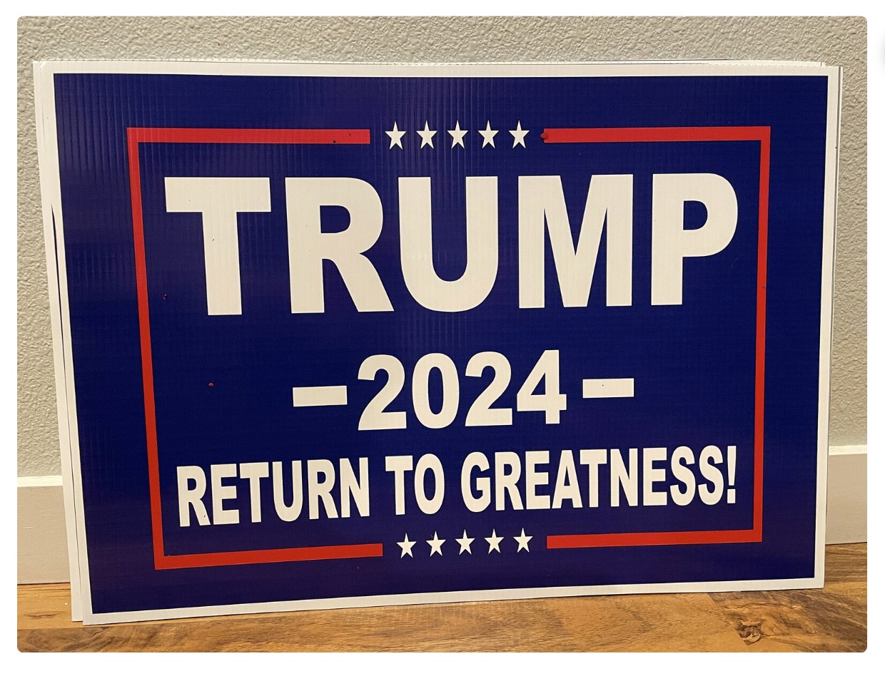 Trump 2024 Yard Sign - Return to Greatness