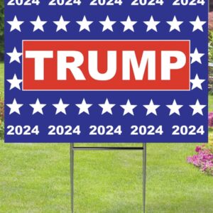 Trump 2024 Yard sign with Stars