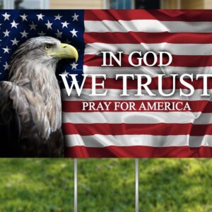 US Flag with Eagle In God We Trust 2024 Yard Sign
