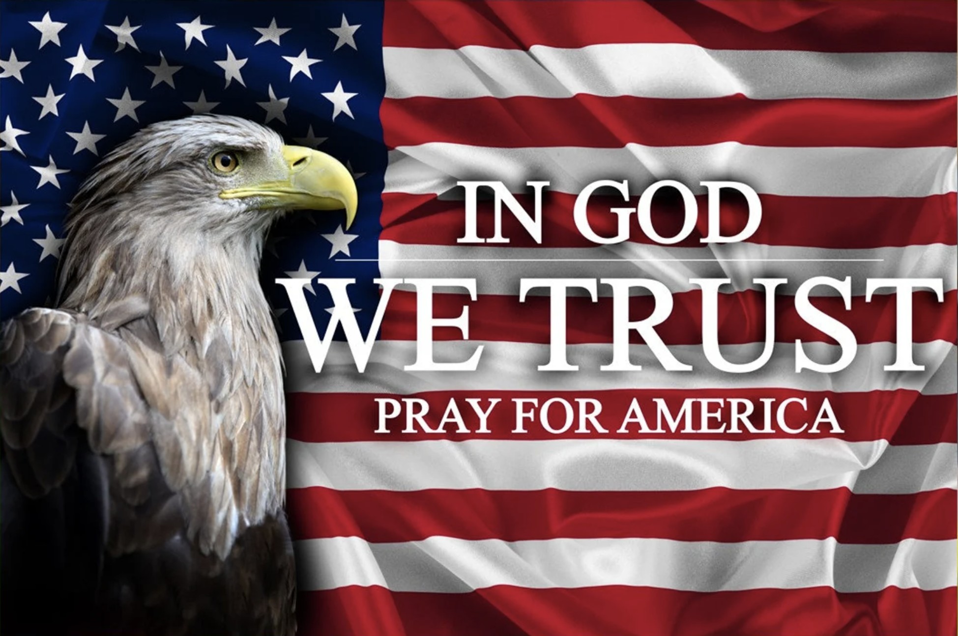 US Flag with Eagle In God We Trust 2024 Yard Signs