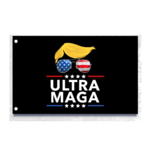 #UltraMAGA Flag Trump Hair Sunglasses Trump 2024
