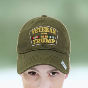 Veteran for Trump 2024 Design Embroidered Cap