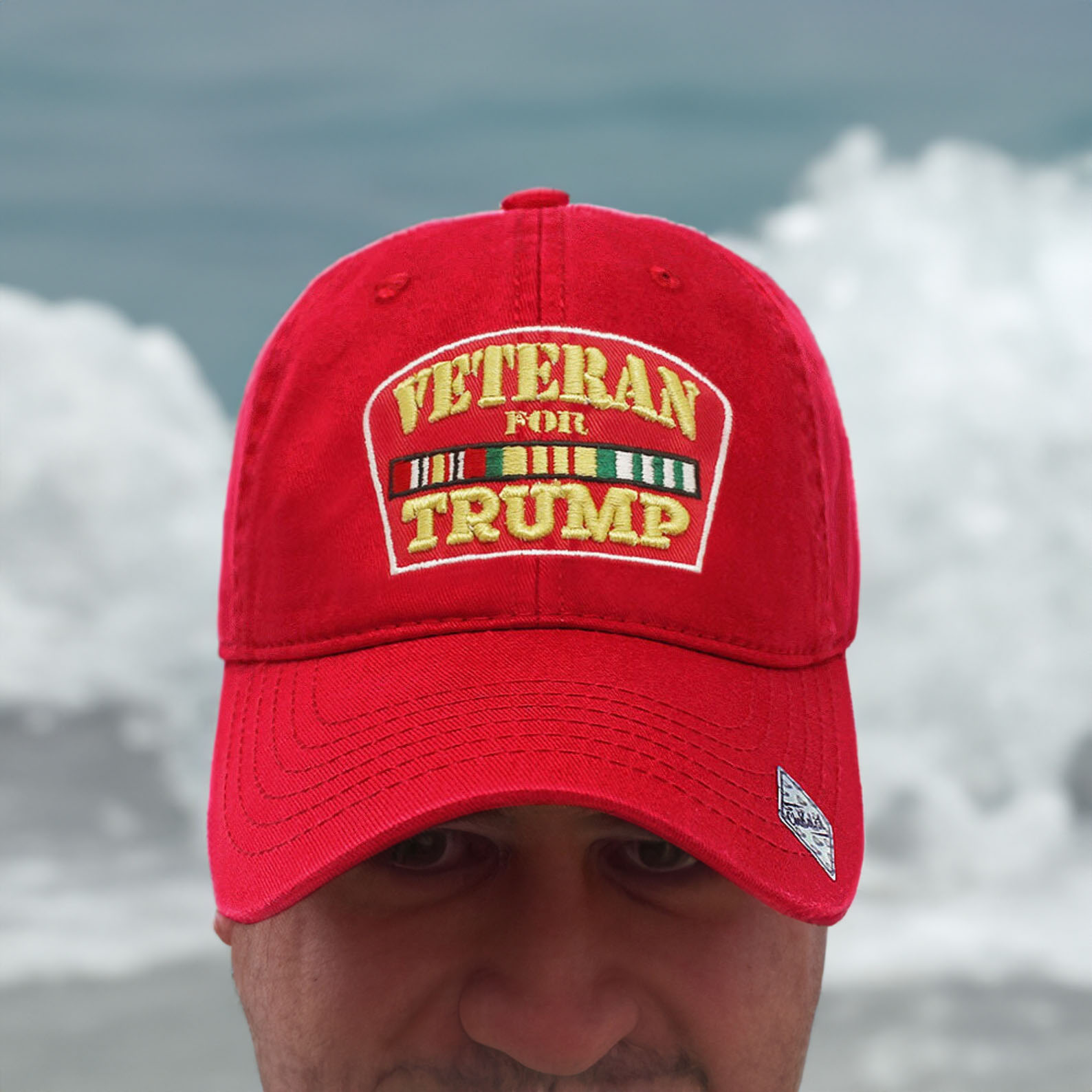 Veteran for Trump 2024 Design Embroidered Caps