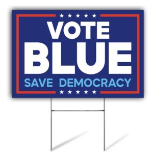 Vote Blue Save Democracy 2024 Yard Sign