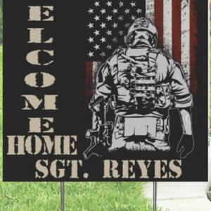 Welcome Home Military Yard sign