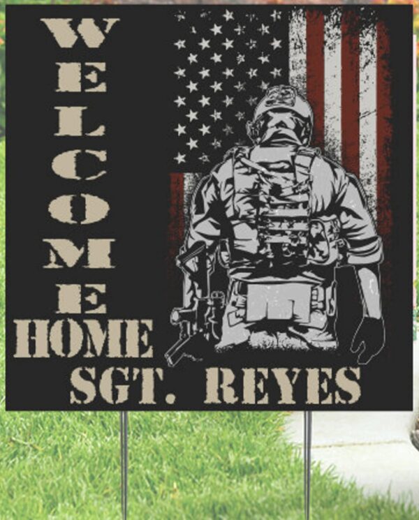 Welcome Home Military Yard sign