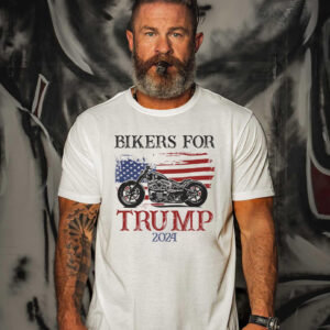 Bikers For Trump 2024 American Flag Vintage T-Shirt