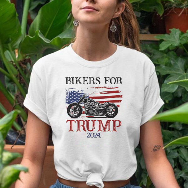 Bikers For Trump 2024 American Flag Vintage T-Shirts