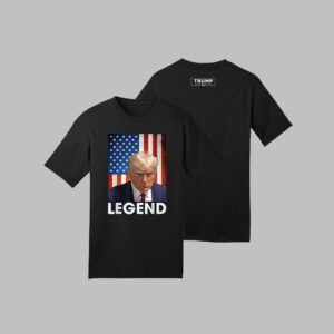 Donald Trump 2024 Mug Shot President Legend American Flag T-Shirt