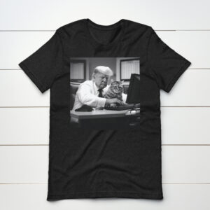 Donald Trump 2024 and Cat in office shirt