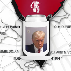 Donald Trump Fulton County Georgia Mugshot Can Cooler Sleeve Cozie Drink
