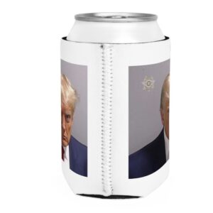 Donald Trump Fulton County Georgia Mugshot Can Cooler Sleeve Cozie Drink Back