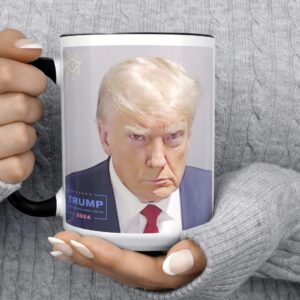 Donald Trump Mug Shot Limited Edition Donald Trump Mug Shot Mug with TRUMP 2024 Logo MESSAGE