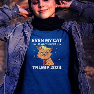 Funny Republicans Even My Cat Is Waiting For Trump 2024 T-Shirt
