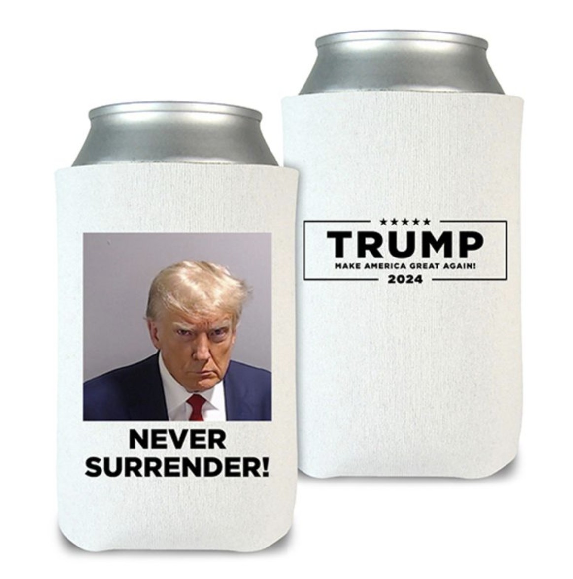 Never Surrender Beverage Cooler (Set of 2) - White