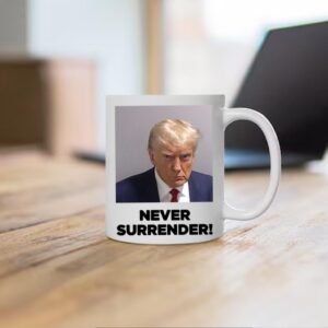 Never Surrender Black Coffee Mug Cup