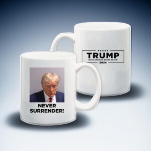 Never Surrender Trump Coffee Mug Cup