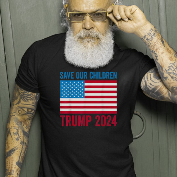 Save Our Children Stop Human Trafficking Trump 2024 T-Shirt
