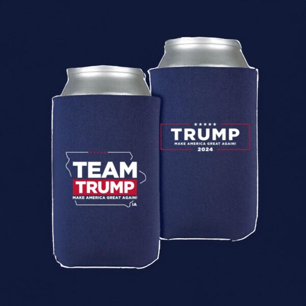 Team Trump 2024 Iowa Navy Beverage Cooler