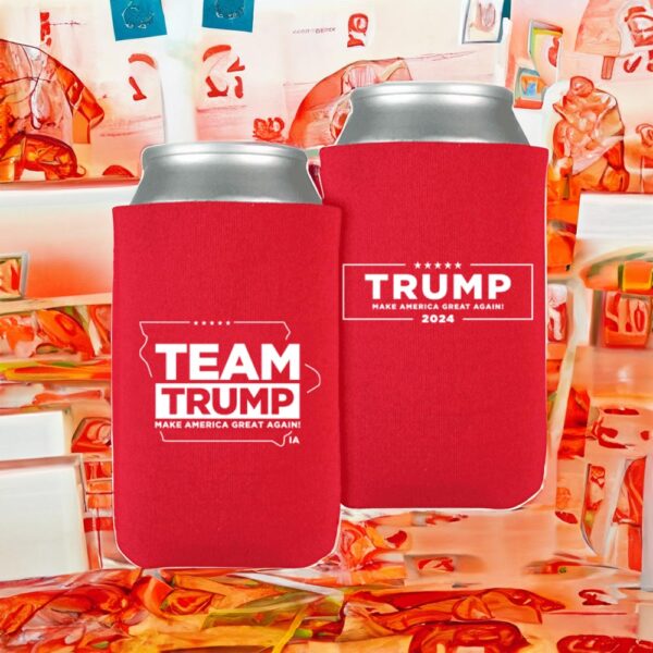Team Trump 2024 Iowa Red Beverage Cooler