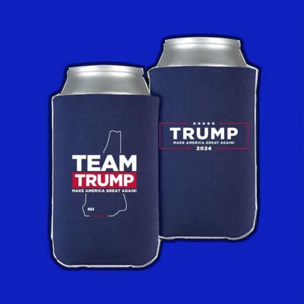 Team Trump 2024 New Hampshire Navy Beverage Cooler