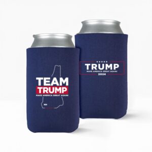 Team Trump 2024 New Hampshire Navy Beverage Coolers