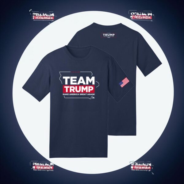 Team Trump Iowa Navy Cotton Shirt