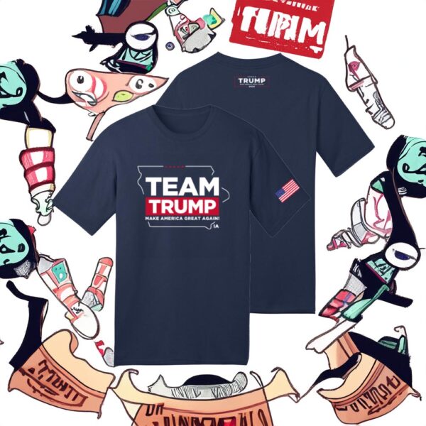 Team Trump Iowa Navy Cotton Shirts