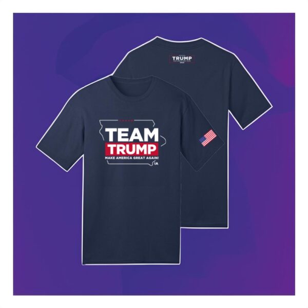 Team Trump Iowa Navy Cotton T-Shirt