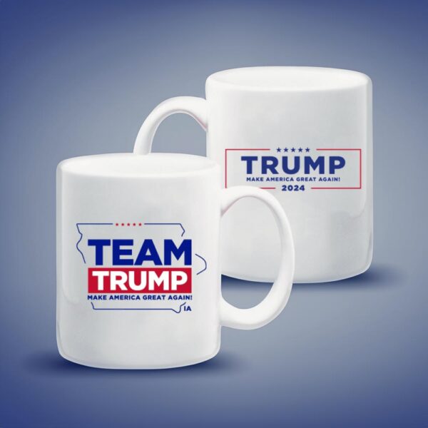 Team Trump Iowa White Coffee Mug Cup
