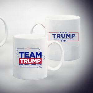 Team Trump Iowa White Coffee Mug Cups