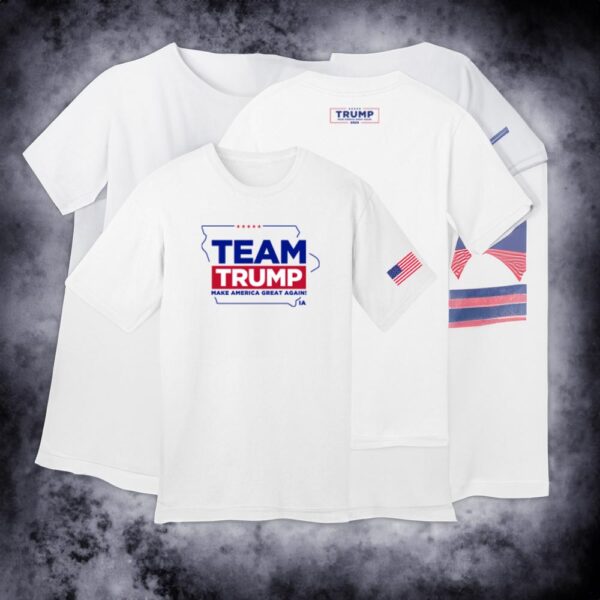 Team Trump Iowa White Cotton T-Shirts