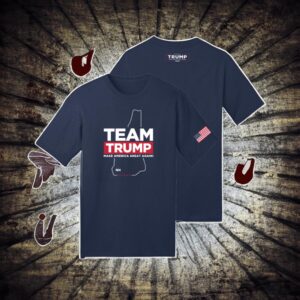 Team Trump New Hampshire Navy Cotton T-Shirts