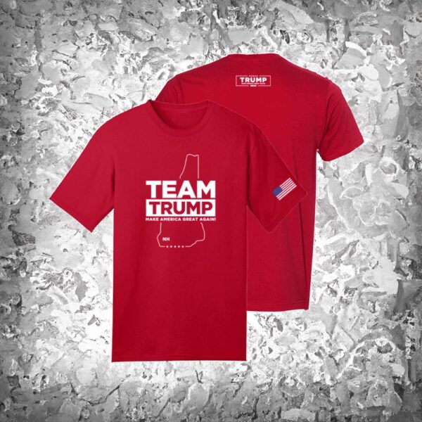 Team Trump New Hampshire Red Cotton Shirts