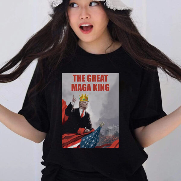 The Great MAGA King Trump 2024 USA Flag T-Shirts