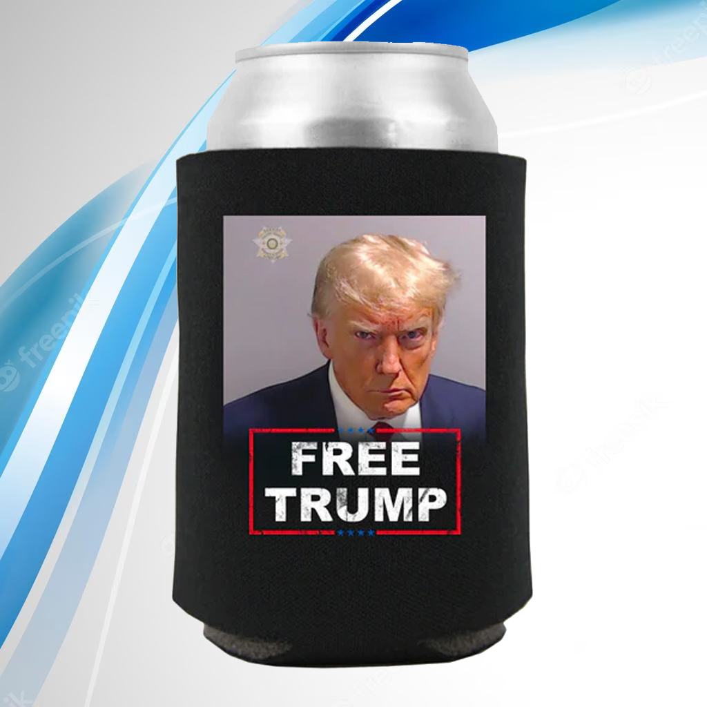 Trump 2024 FREE TRUMP MUGSHOT Beverage Cooler 4