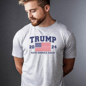 Trump 2024 Save America Again Political Campaign T-Shirt